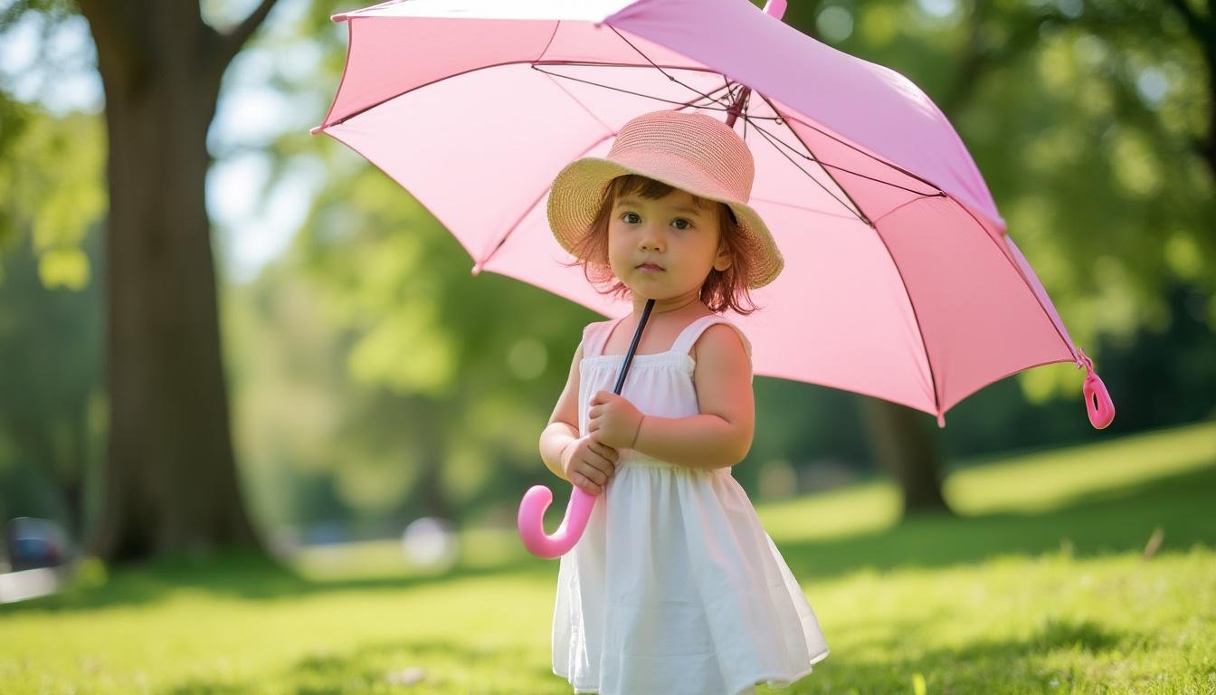 discover the joyful world of a cheerful blonde toddler, playfully exploring the outdoors with her bright pink umbrella. perfect for parents seeking heartwarming, family-friendly inspiration.